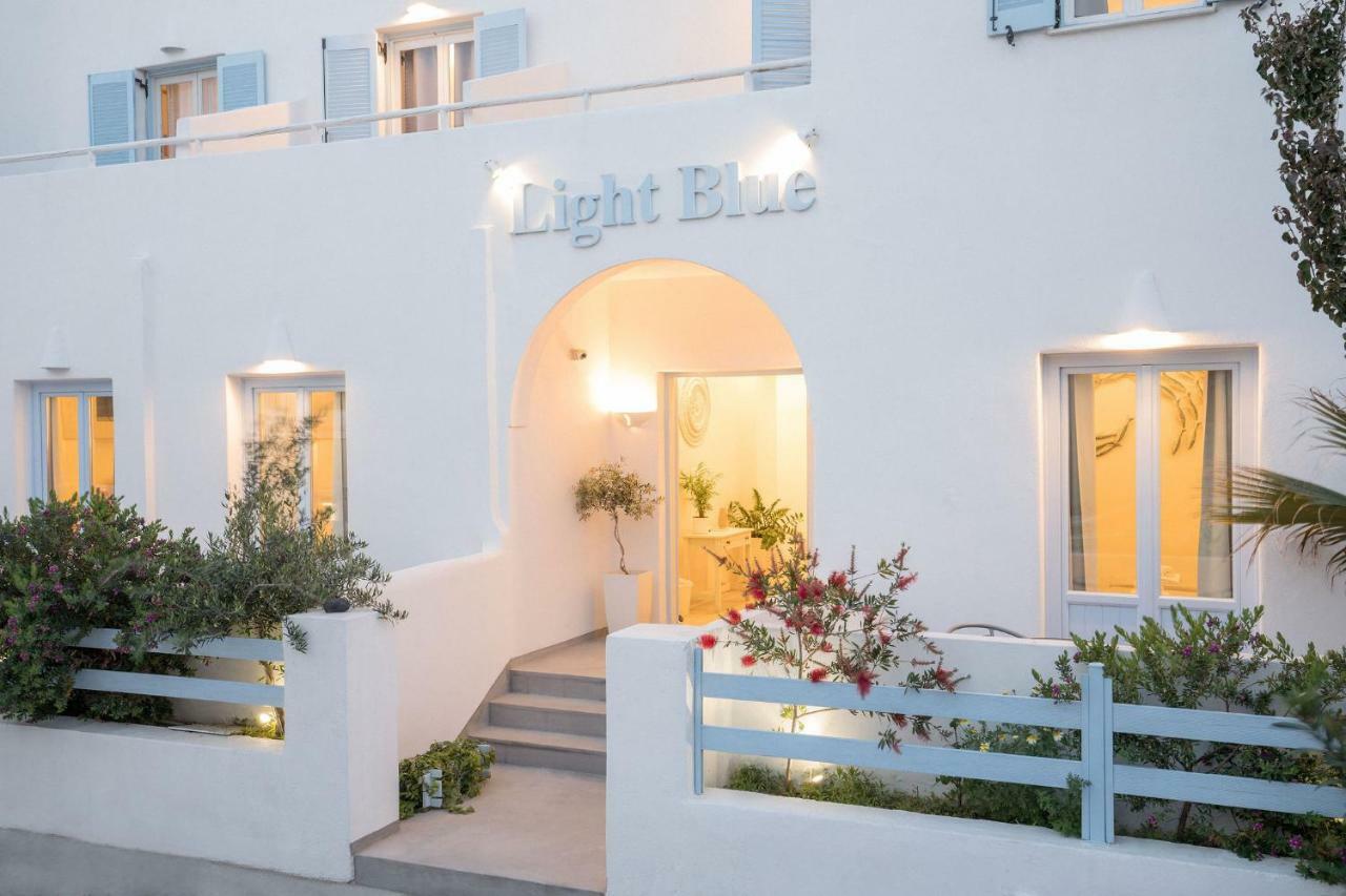 Light Blue Window Kamari Apartment Exterior photo